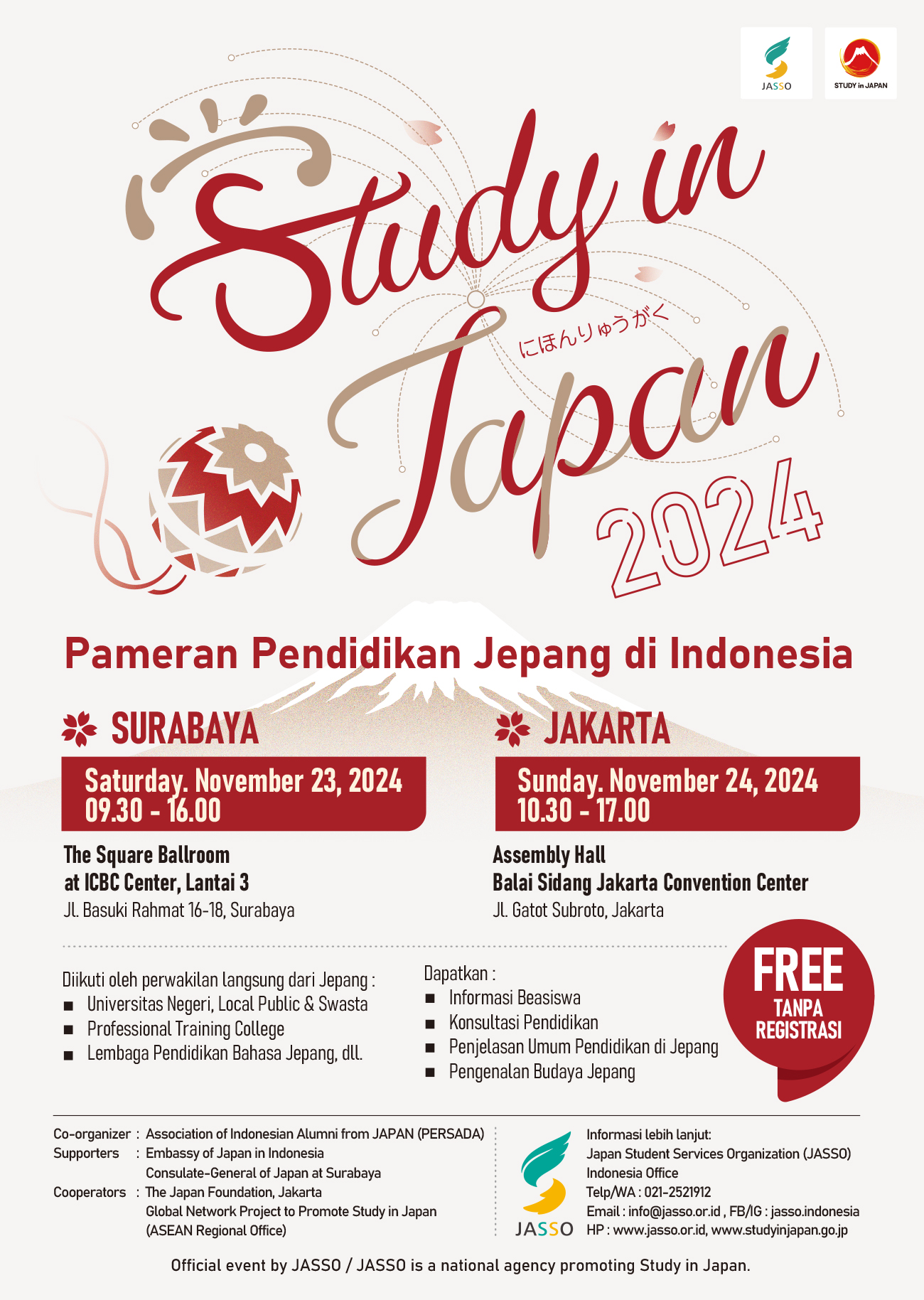 Study in Japan Fair 2024 (Indonesia) Flyer