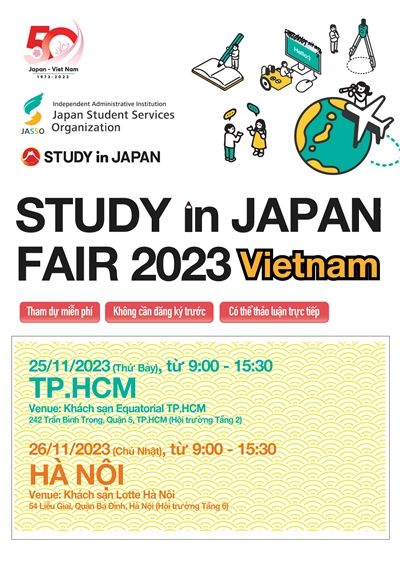 Study in Japan Fair 2023 (Vietnam) Poster
